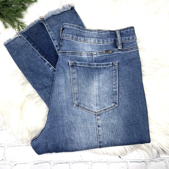 🚫SOLD! •👖|•KACAN•| Contrast Panel High Rise Flare Bottom Jeans👖 - Picture 6 of 14